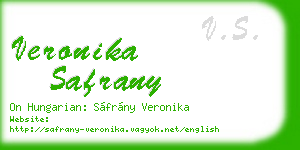 veronika safrany business card